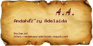 Andaházy Adelaida névjegykártya